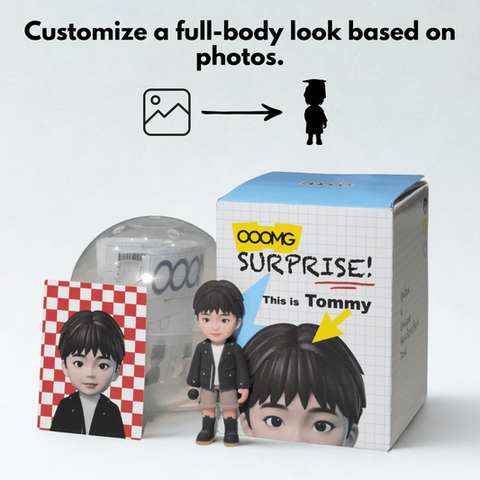 OOOMG Photo Based Personalized Magnetic Mini - Me – Custom Figurine & Creative Gift for Home & Loved Ones - OOOMG
