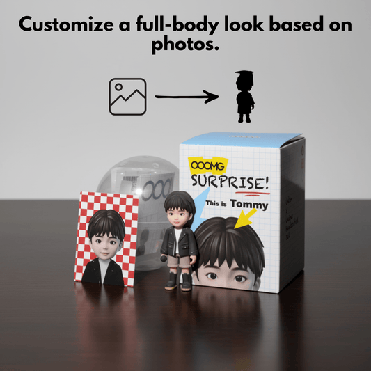 OOOMG Photo Based Personalized Magnetic Mini - Me – Custom Figurine & Creative Gift for Home & Loved Ones - OOOMG
