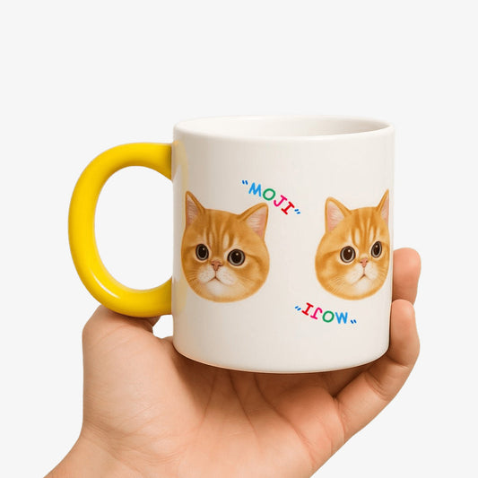 Personalized Pawsome Ceramic Cup - Dog and Cat Lovers' Insulated Home Coffee/Tea Mug with Handle - OOOMG
