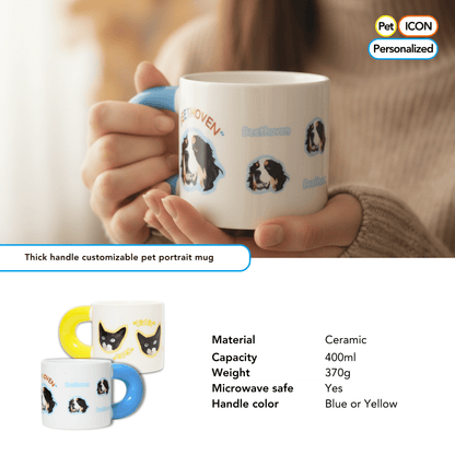 Personalized Pawsome Ceramic Cup - Dog and Cat Lovers' Insulated Home Coffee/Tea Mug with Handle - OOOMG