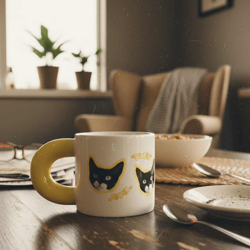 Personalized Pawsome Ceramic Cup - Dog and Cat Lovers' Insulated Home Coffee/Tea Mug with Handle - OOOMG