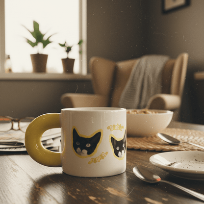 Personalized Pawsome Ceramic Cup - Dog and Cat Lovers' Insulated Home Coffee/Tea Mug with Handle - OOOMG