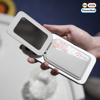 Personalized Pet Portrait iPhone Magnetic Magsafe Wallet - Customizable Icon Design Card Holder Cover - OOOMG