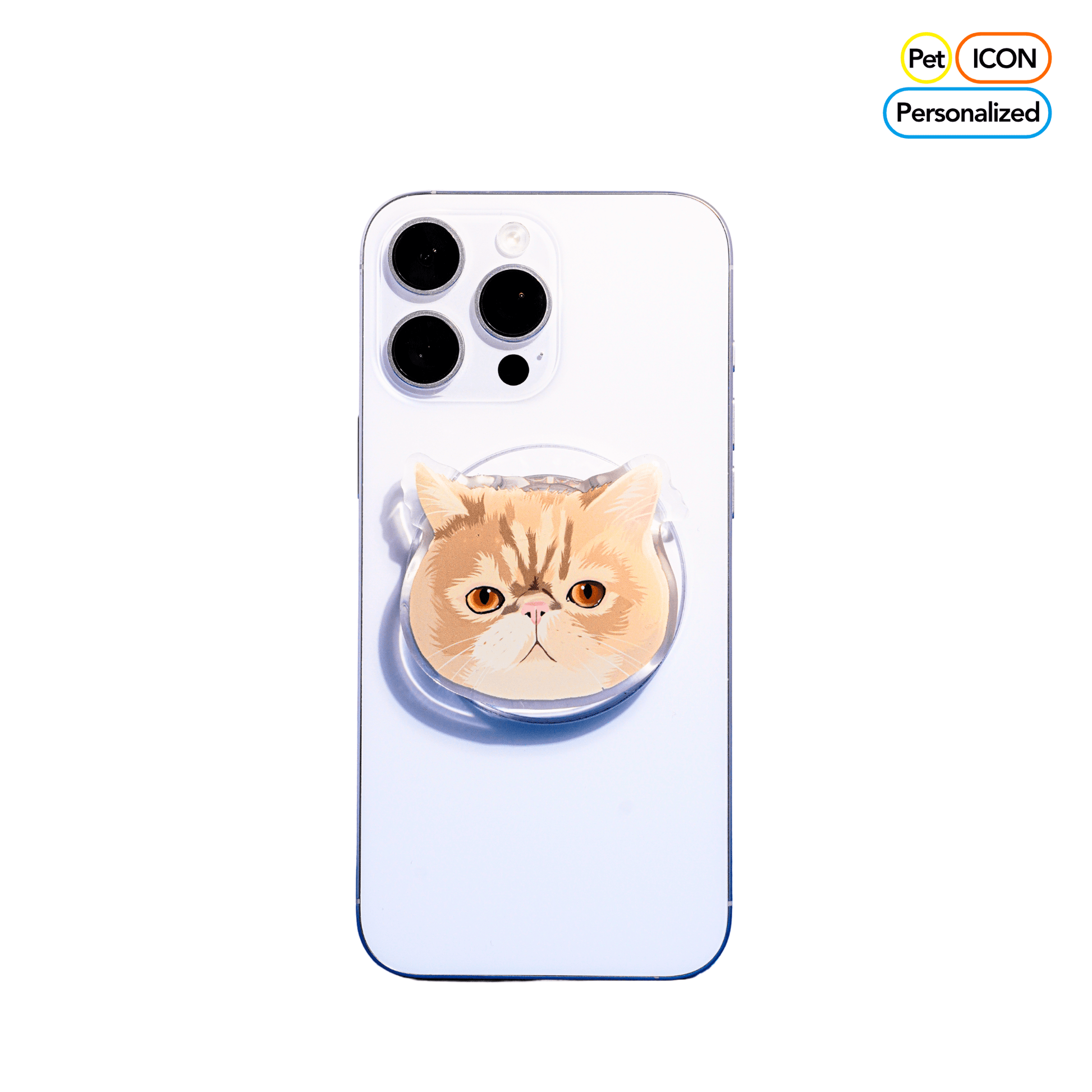 Pet custom mobile phone airbag holder handmade glue high transparency texture paste magnetic cat and dog gifts - OOOMG