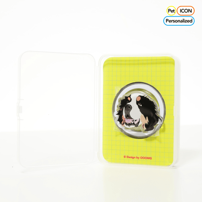 Pet custom mobile phone airbag holder handmade glue high transparency texture paste magnetic cat and dog gifts - OOOMG