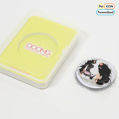 Pet custom mobile phone airbag holder handmade glue high transparency texture paste magnetic cat and dog gifts - OOOMG