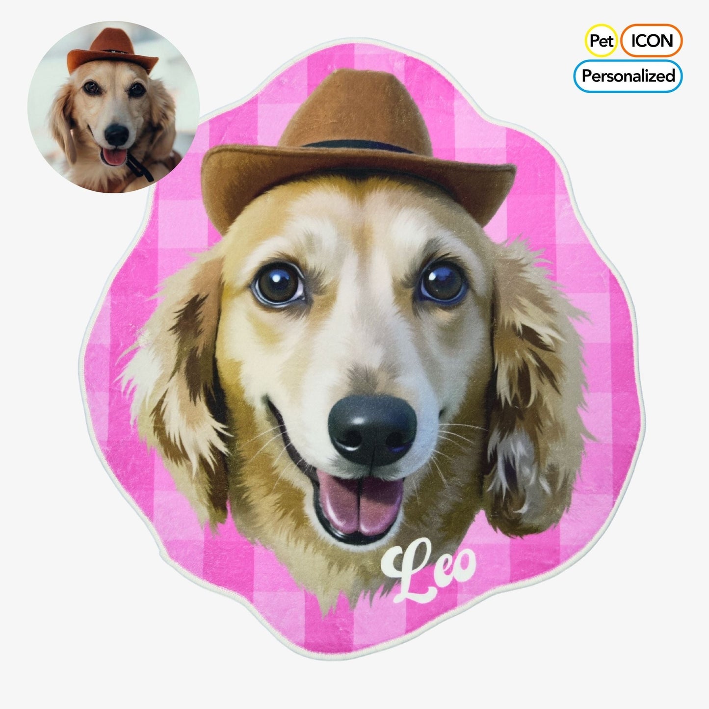 Pet custom shaped barbie pink rug bedroom living room room cat dog creative gifts - OOOMG