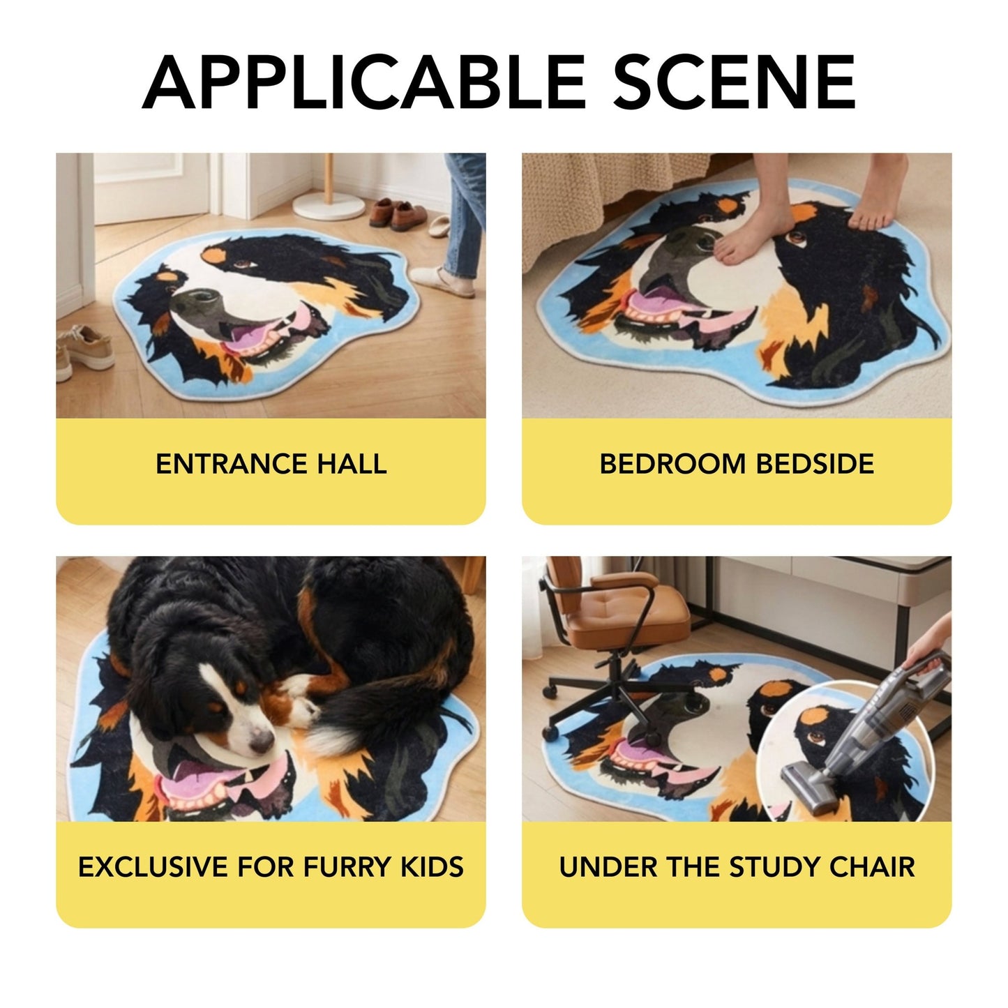 Pet custom shaped rug bedroom living room room cat dog creative gifts - OOOMG